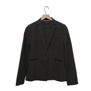 ANTONIO Melani Gray Single Breasted Wool Blend Single Button Blazer Sz 2